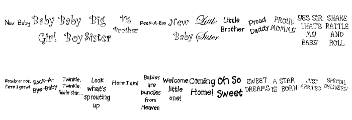 KR Scrappin Babies Font LOWERCASE
