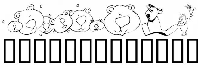 KR Scrappin Bears Fonte MAIÚSCULAS