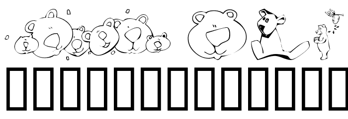 KR Scrappin Bears Font LOWERCASE