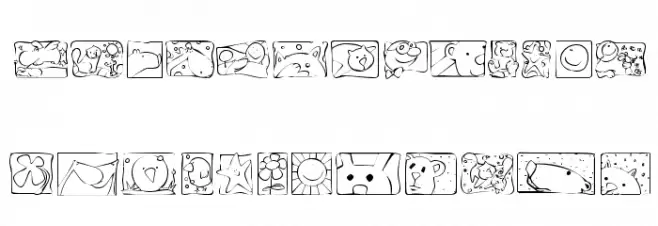 KR Scrappin Squares Font Litere mari