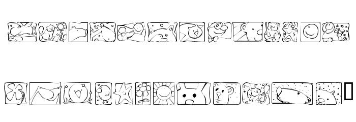 KR Scrappin Squares Font LOWERCASE