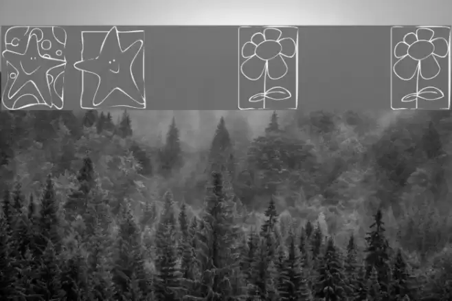 KR Scrappin Squares Font examples