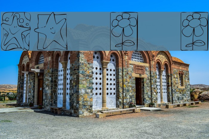 KR Scrappin Squares Font examples