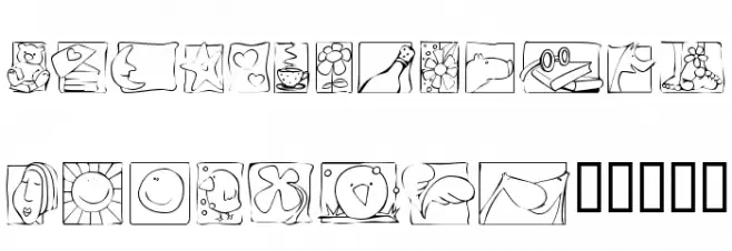 KR Scraps Font OTHER CHARS