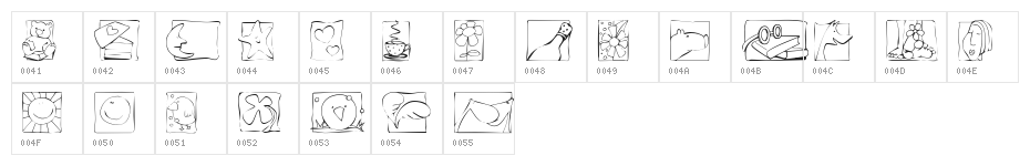 KR Scraps Character Map