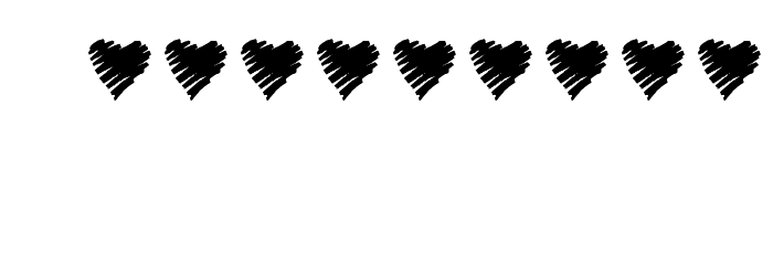 KR Scribble Heart Font OTHER CHARS