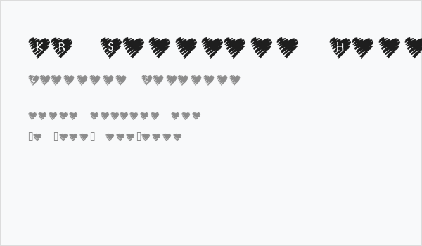 KR Scribble Heart Business Card