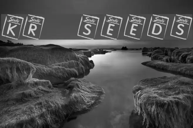 KR Seeds Font examples