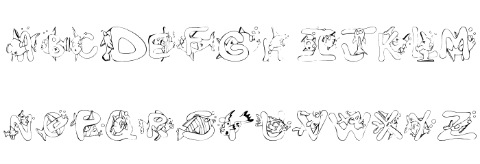 KR Seems Fishy To Me Font LOWERCASE