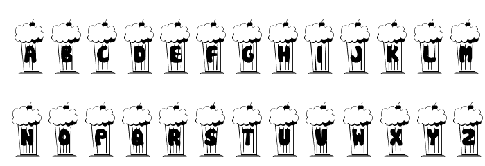 KR Shake Font LOWERCASE