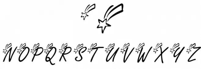 KR Shooting Star [Left] Font OTHER CHARS