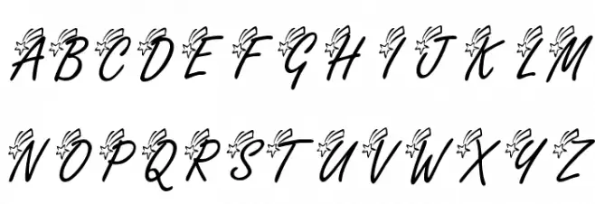 KR Shooting Star [Left] 字体 小写