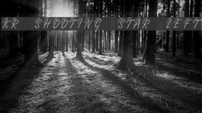 KR Shooting Star [Left] Font examples