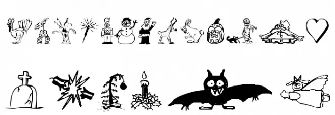 KR Silly Art Holiday Fuentes MINÚSCULAS