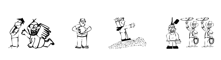KR Silly Art People  Frei Schriftart Herunterladen