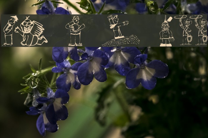KR Silly Art People Font examples
