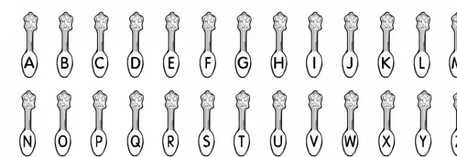 KR Silver Spoons Fuentes MINÚSCULAS
