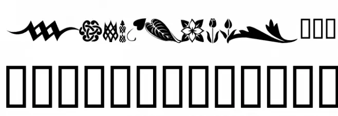 KR Simple Fleur 3 Font OTHER CHARS