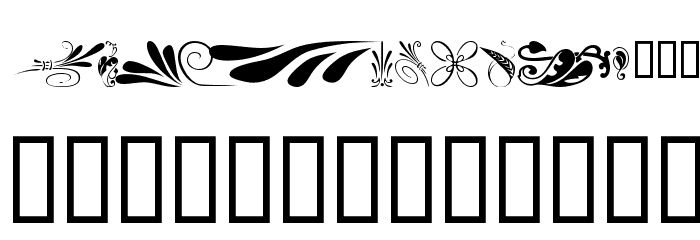 KR Simple Fleur 6 Font LOWERCASE
