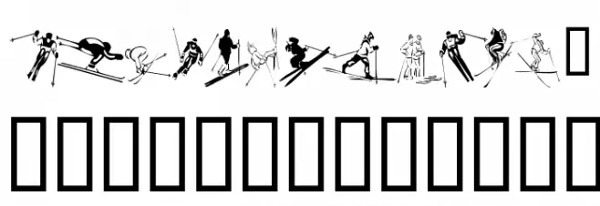 KR Ski Caratteri MAIUSCOLE