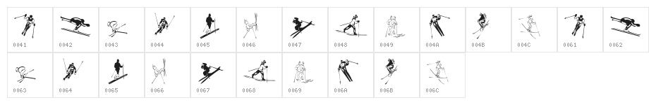 KR Ski Character Map