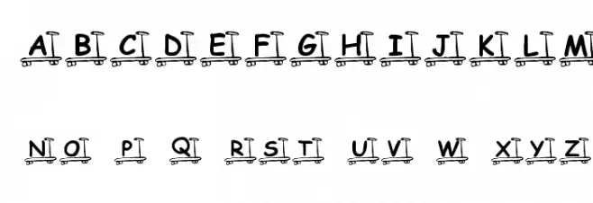 KR Skooter Font UPPERCASE