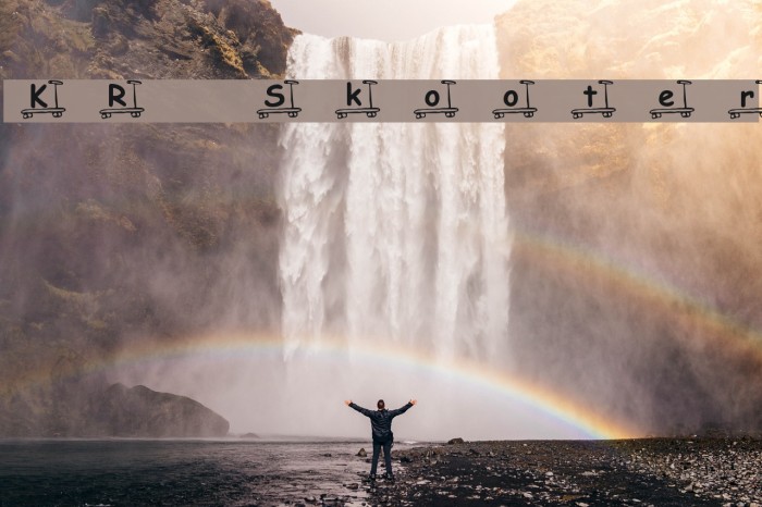 KR Skooter Font examples