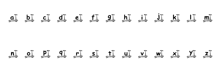 KR Skooter Font LOWERCASE