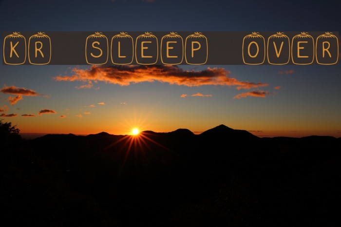 KR Sleep Over Font examples