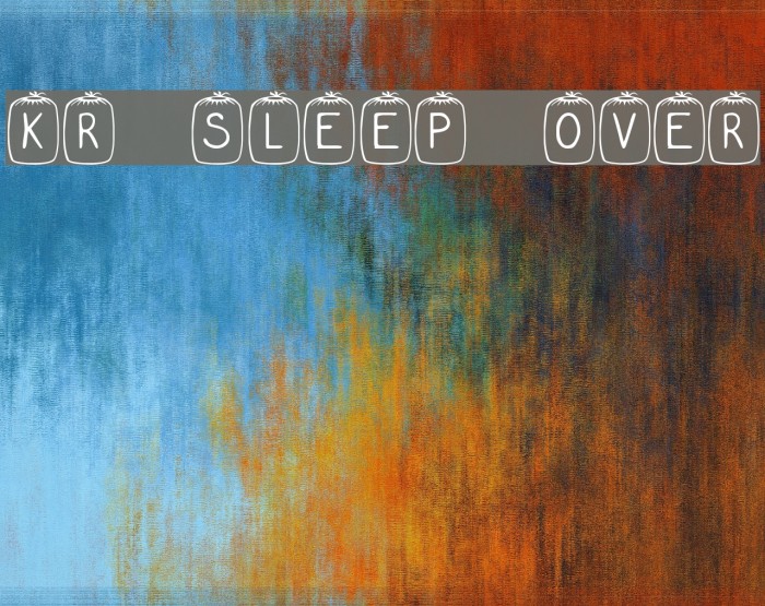 KR Sleep Over Font examples