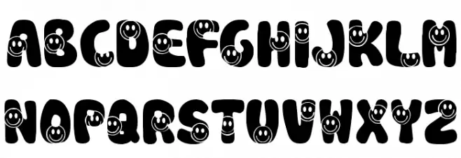KR Smile Font UPPERCASE