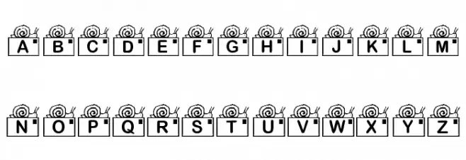 KR Snail Mail Font OTHER CHARS