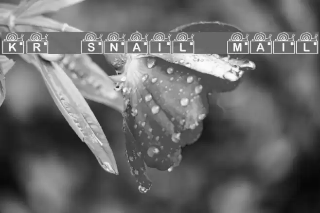 KR Snail Mail Font examples