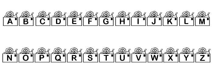 KR Snail Mail Font LOWERCASE
