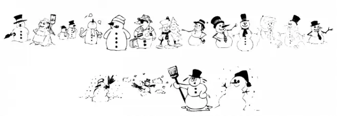 KR Snow People Fuentes MAYÚSCULAS
