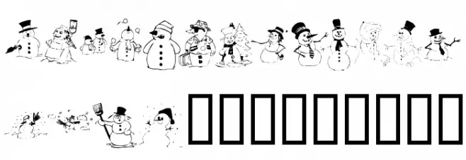 KR Snow People Caratteri MAIUSCOLE