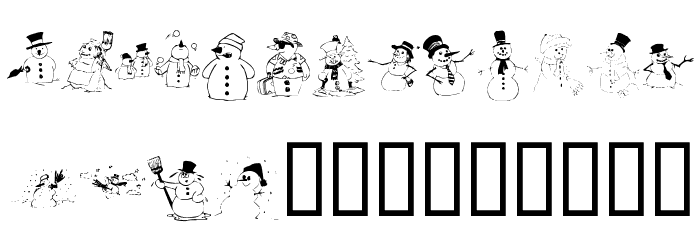 KR Snow People Font LOWERCASE