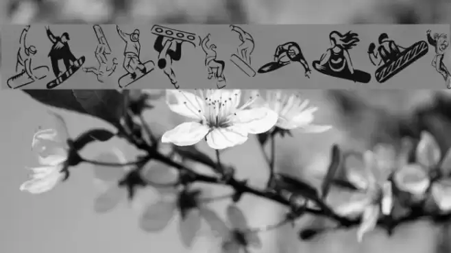 KR Snowboard Font examples