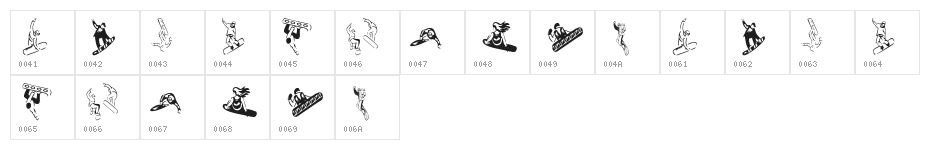KR Snowboard Character Map