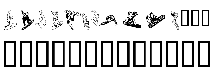 KR Snowboard Font LOWERCASE