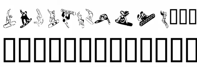 KR Snowboard फ़ॉन्ट लोअरकेस