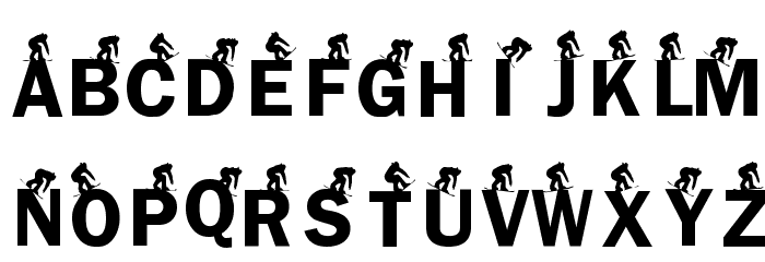 KR Snowboarder Font LOWERCASE