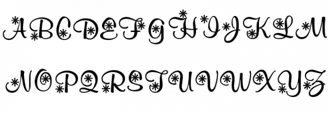 KR Snowflake 2 Schriftart Groß