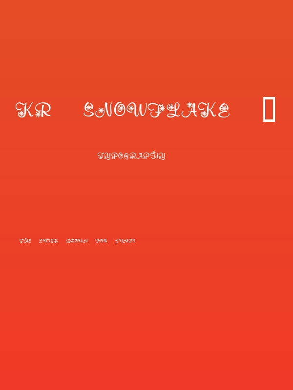 KR Snowflake 2 Poster