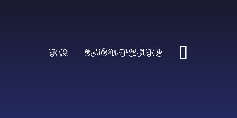 KR Snowflake 2 Social Header