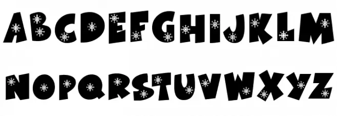 KR Snowflake Шрифта ВЕРХНИЙ
