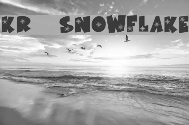 KR Snowflake Font examples