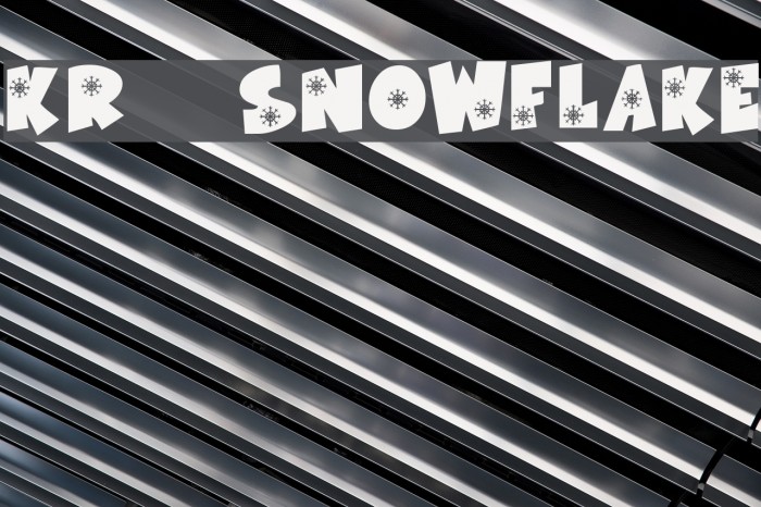 KR Snowflake Font examples