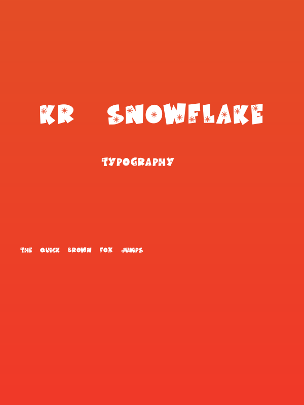 KR Snowflake Poster