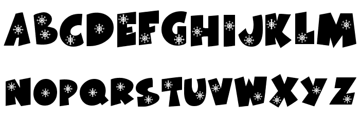 KR Snowflake Font LOWERCASE